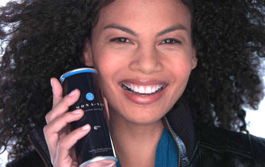 Monavie MVE Energy Drink Table Top product Cinematography Telly Award winning television video commercial featuring model Roberta Little